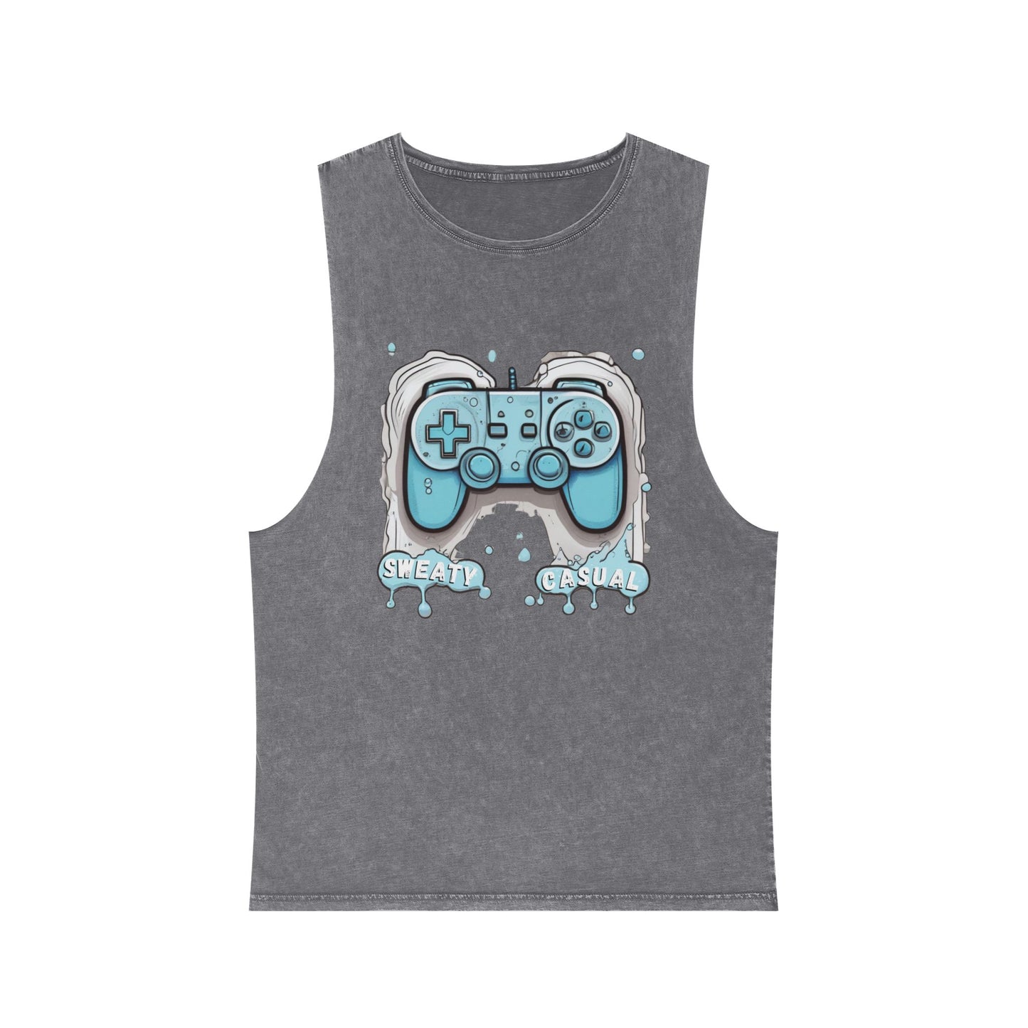 Sweaty Casual Controller Unisex Stonewash Tank Top