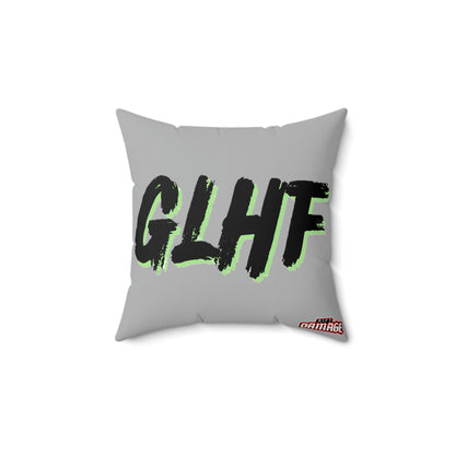 GLHF Green Polyester Square Pillow