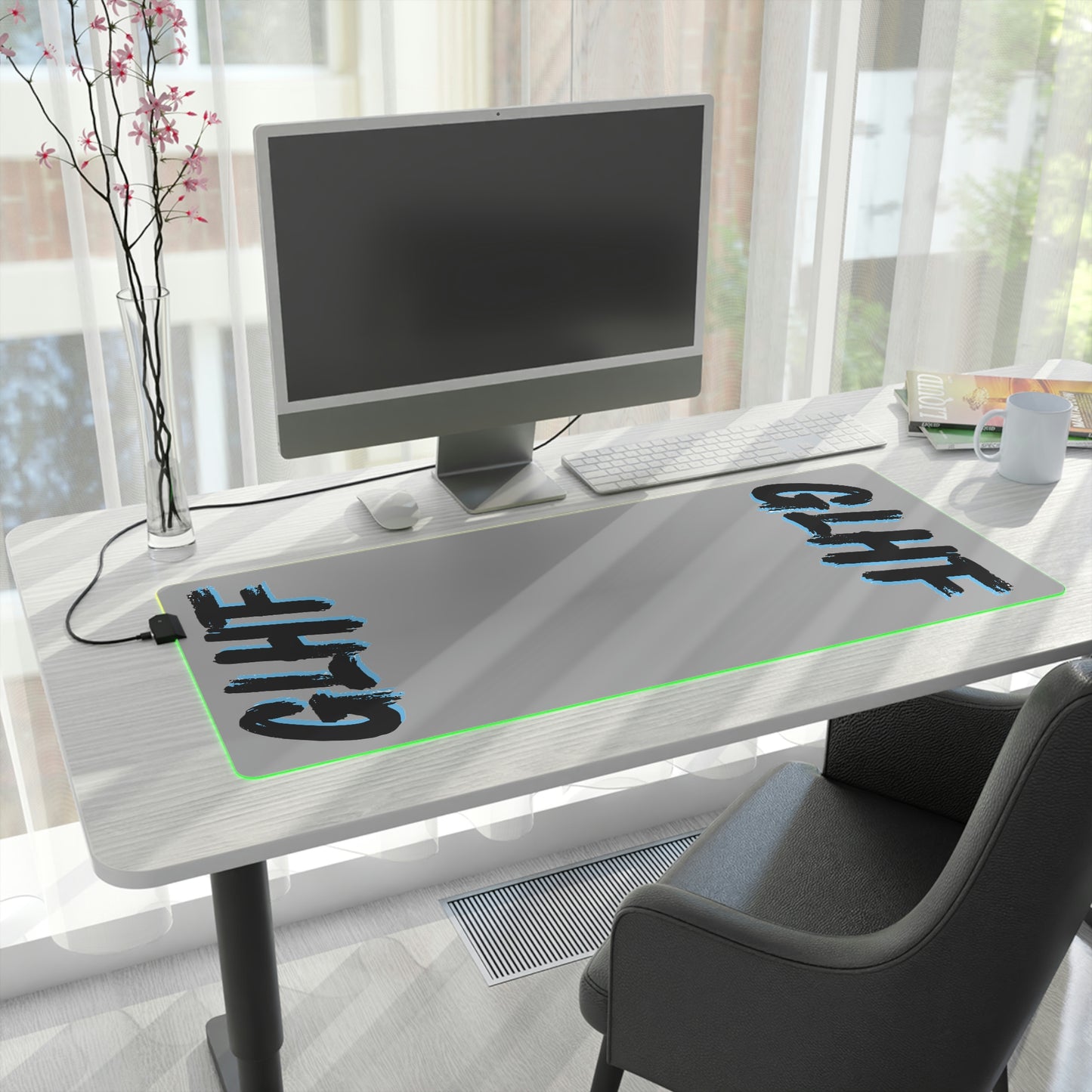 BLUE GLHF LED Gaming Mouse Pad