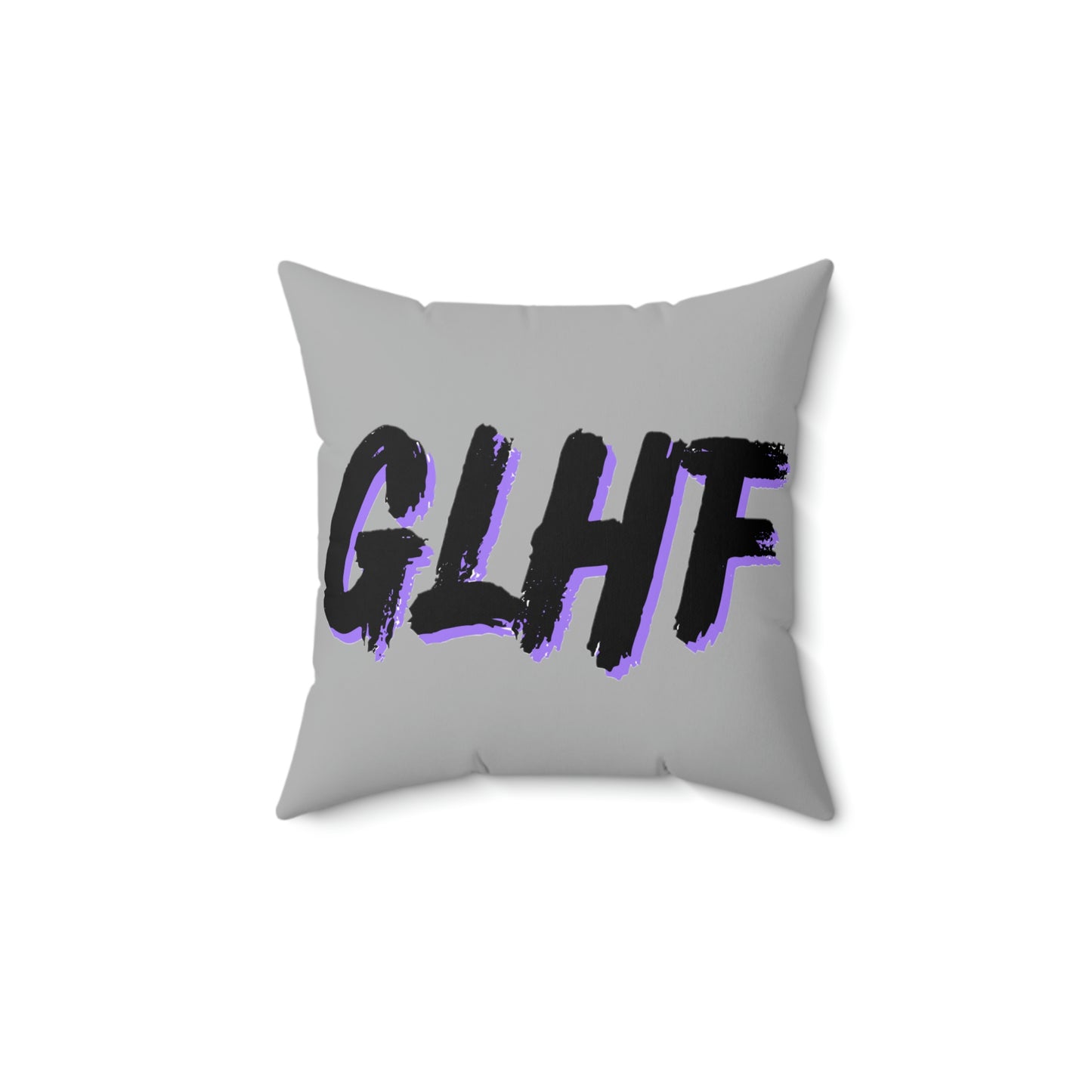 GLHF Purple Polyester Square Pillow