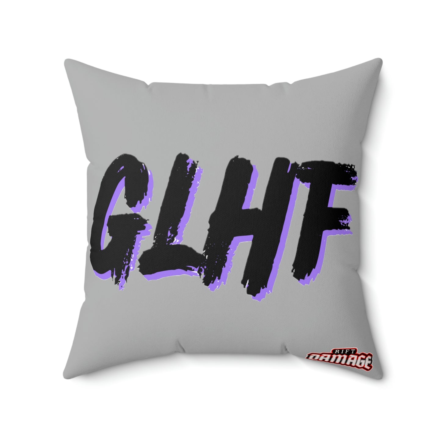 GLHF Purple Polyester Square Pillow