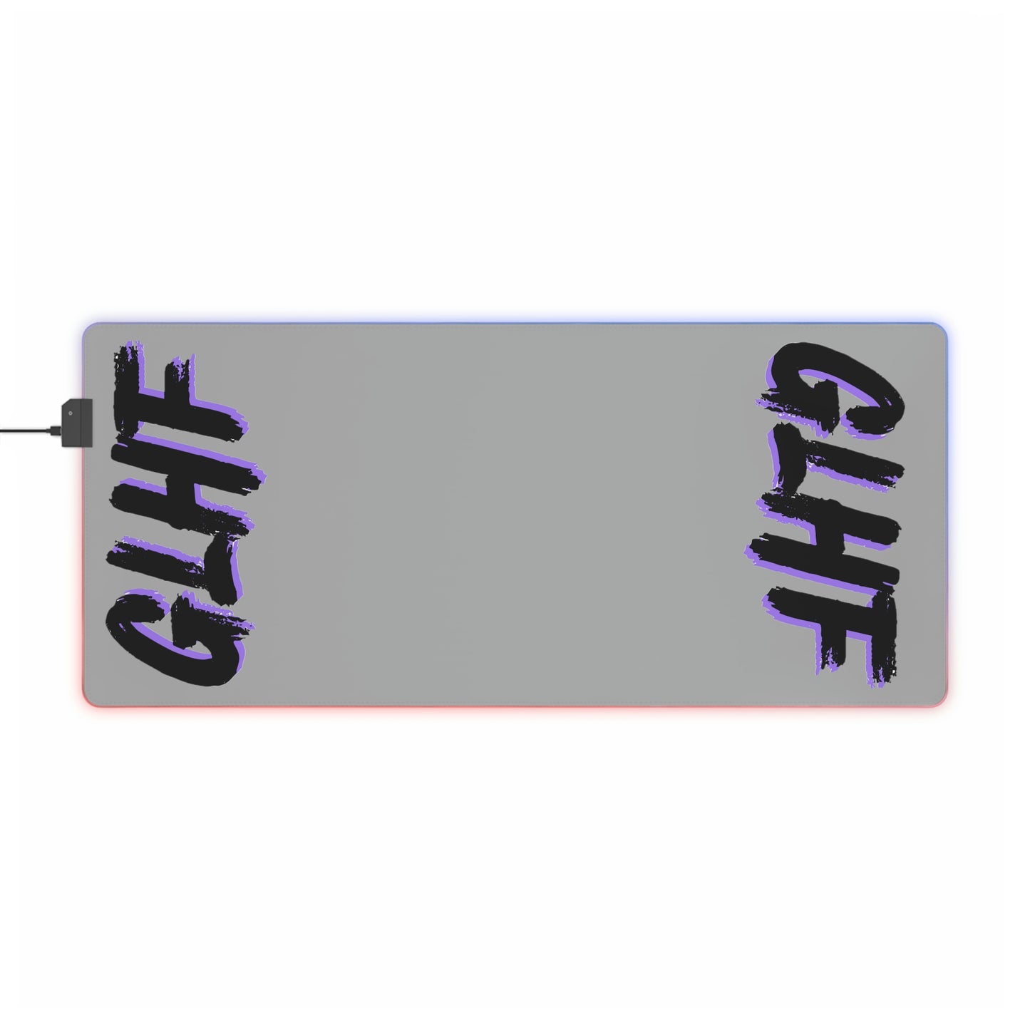 PURPLE GLHF LED Gaming Mouse Pad