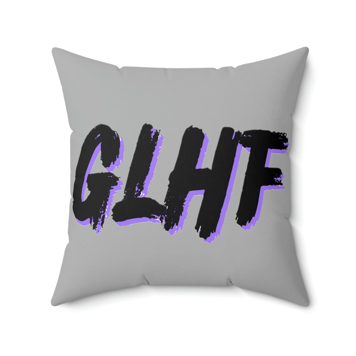 GLHF Purple Polyester Square Pillow