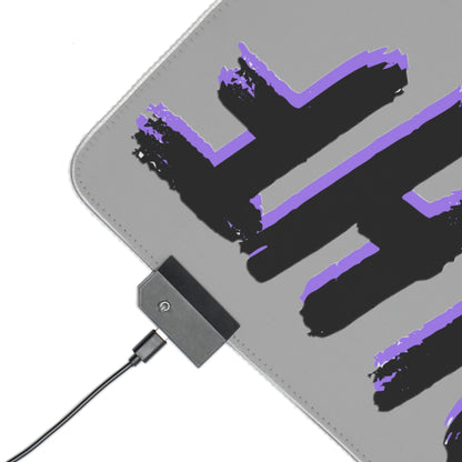 PURPLE GLHF LED Gaming Mouse Pad