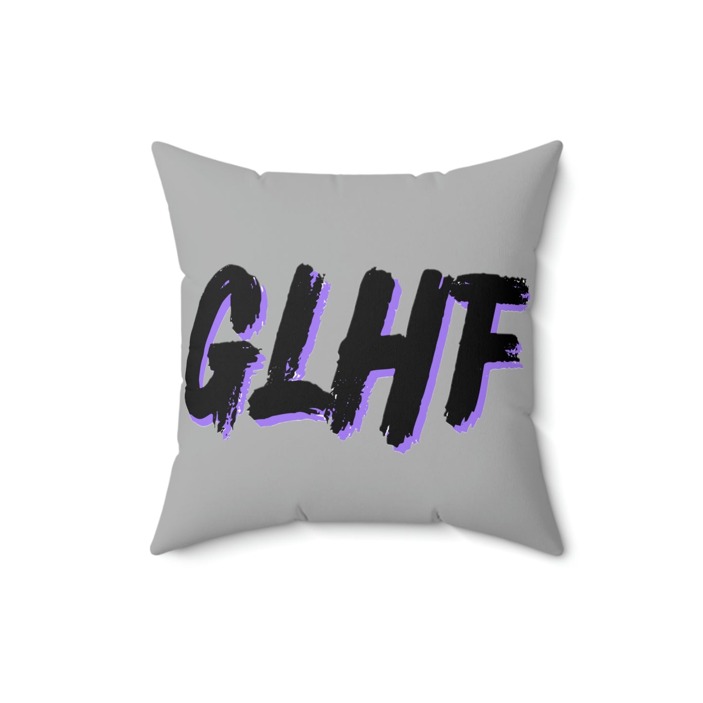 GLHF Purple Polyester Square Pillow
