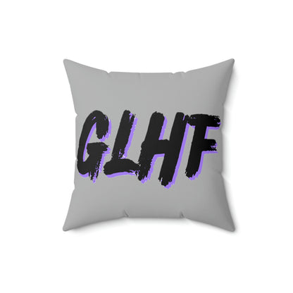 GLHF Purple Polyester Square Pillow