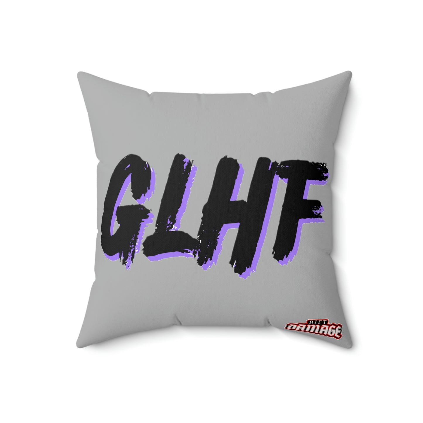GLHF Purple Polyester Square Pillow