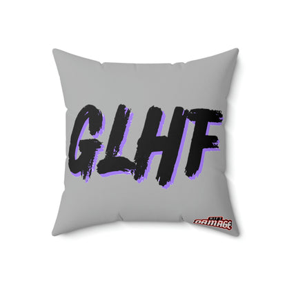 GLHF Purple Polyester Square Pillow