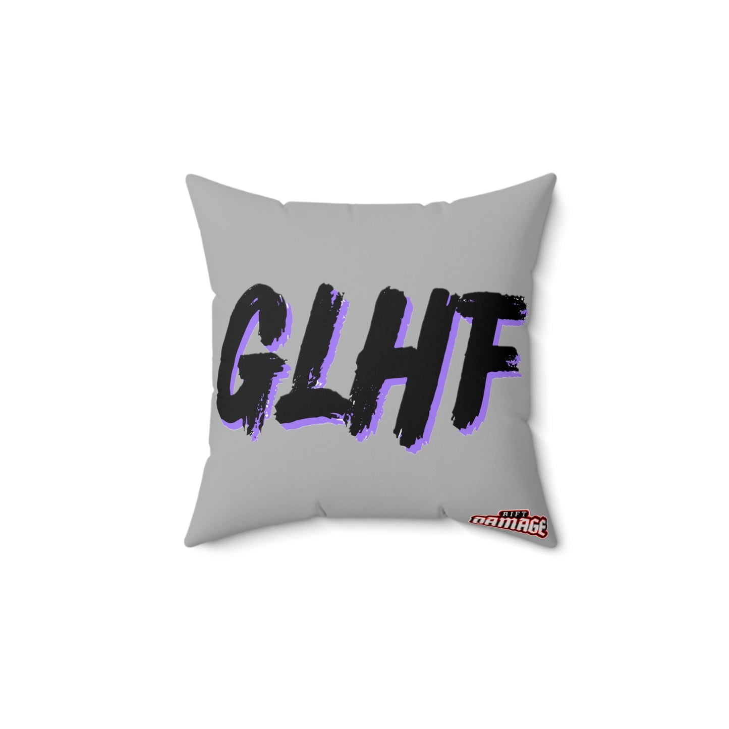 GLHF Purple Polyester Square Pillow