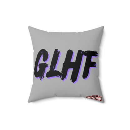 GLHF Purple Polyester Square Pillow